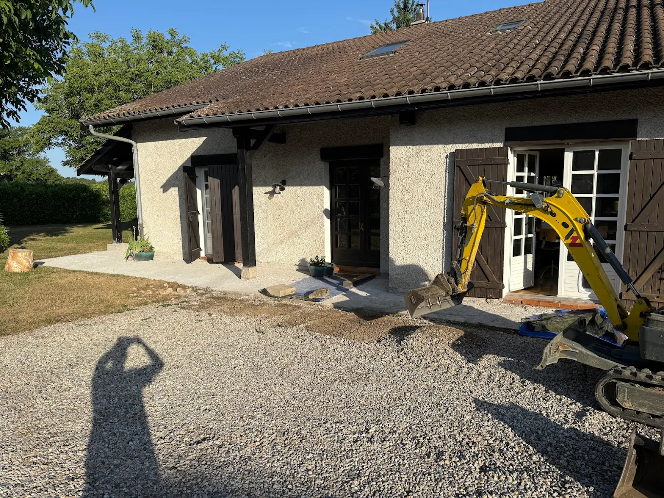 Chantier de terrassement et démolition dans l'Ain